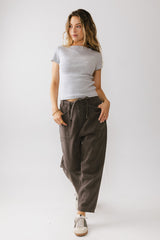 Rosie Tencel Loose Pants in Charcoal