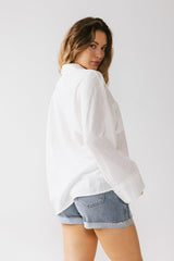Lucie Linen Button Up in White