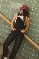 Tansy Denim Overalls in Black