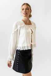 Kori Studded Mini Skirt in Black