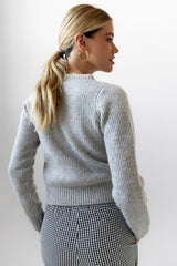 Darren Contrast Cardigan in Heather Grey