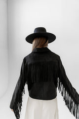 Bridget Fringe Jacket in Black