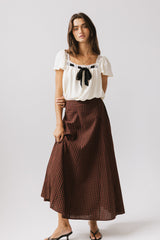 Cohen Bow Blouse in Off White