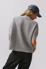 Leah Knit Cardigan in Heather Grey