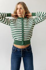 Kali Striped Sweater in Green