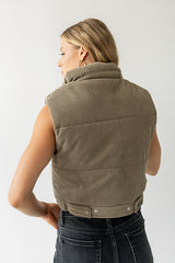 August Corduroy Vest in Sage
