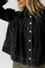 Lennon Denim Jacket in Washed Black