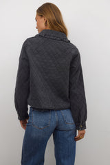 Tammy Collared Jacket in Faded Black