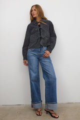 Tammy Collared Jacket in Faded Black