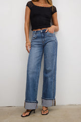 Kyla Cuffed Baggy Jeans