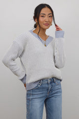 Glinda Knit Sweater in Blue