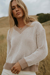 Glinda Knit Sweater in Brown