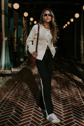 Debbie Ribbed Sweater in Ivory