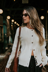 Debbie Ribbed Sweater in Ivory