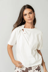 Posie Knot Tee in White