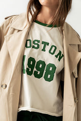 Boston Oversized Graphic Tee in Green