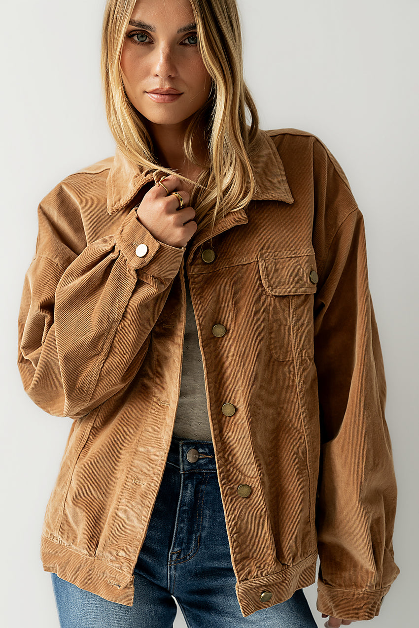 Sarah Corduroy Jacket in Camel