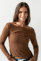 Rachel Lace Top in Camel