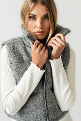 Nolan Puffer Vest in Grey