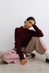 Monroe Knit Sweater in Burgundy