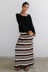 Anne Striped Maxi Skirt