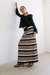 Anne Striped Maxi Skirt