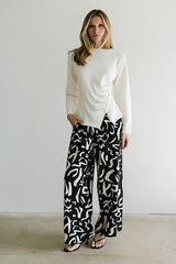 Jerzey Asymmetrical Sweater in Ivory