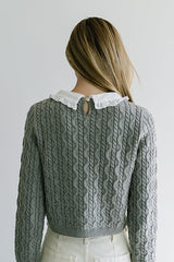 Hayley Collared Sweater in Grey
