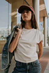 Noelle Ruched Top in Ecru