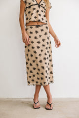 Tabitha Floral Mesh Midi Skirt