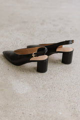 Candice Slingback Heels in Black