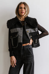 Liv Sherpa Vest in Black