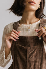 Tansy Corduroy Overalls in Brown
