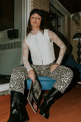 Lisette Barrel Jean in Leopard