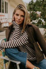 Jones Knit Sweater in Brown