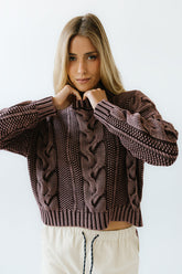 Josephine Knit Sweater in Red-Brown