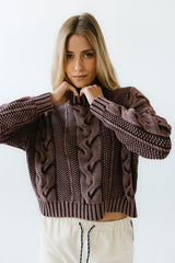 Josephine Knit Sweater in Red-Brown