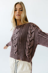 Josephine Knit Sweater in Red-Brown