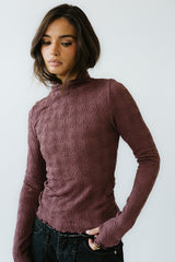 Benny Textured Top in Berry