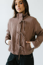 Quinn Quilted Jacket in Brown