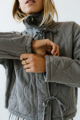Quinn Quilted Jacket in Charcoal