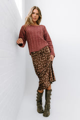 Zamara Ribbed Sweater in Red
