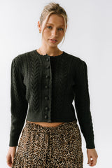 France Knit Cardigan in Charcoal