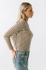 Makayla Shirt in Striped Brown