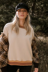 Marie Oversized Sweatshirt in Bone