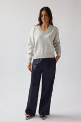 Adella Knit Sweater in Silver
