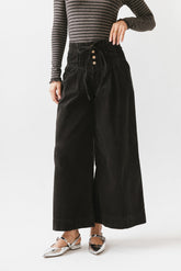 Barkley Corduroy Wide Leg Pants in Charcoal