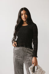 Opie Smocked Top in Black