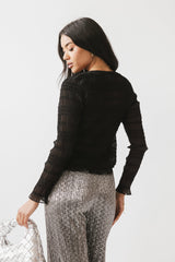 Opie Smocked Top in Black