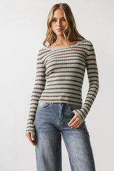 Petra Striped Sweater in Blue